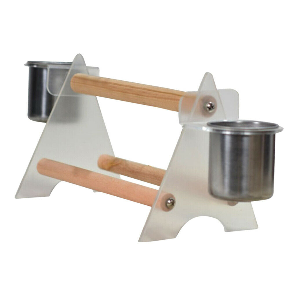 Bird Perch Stand Playground For Children Playground Grinding Leg Feeding Cup