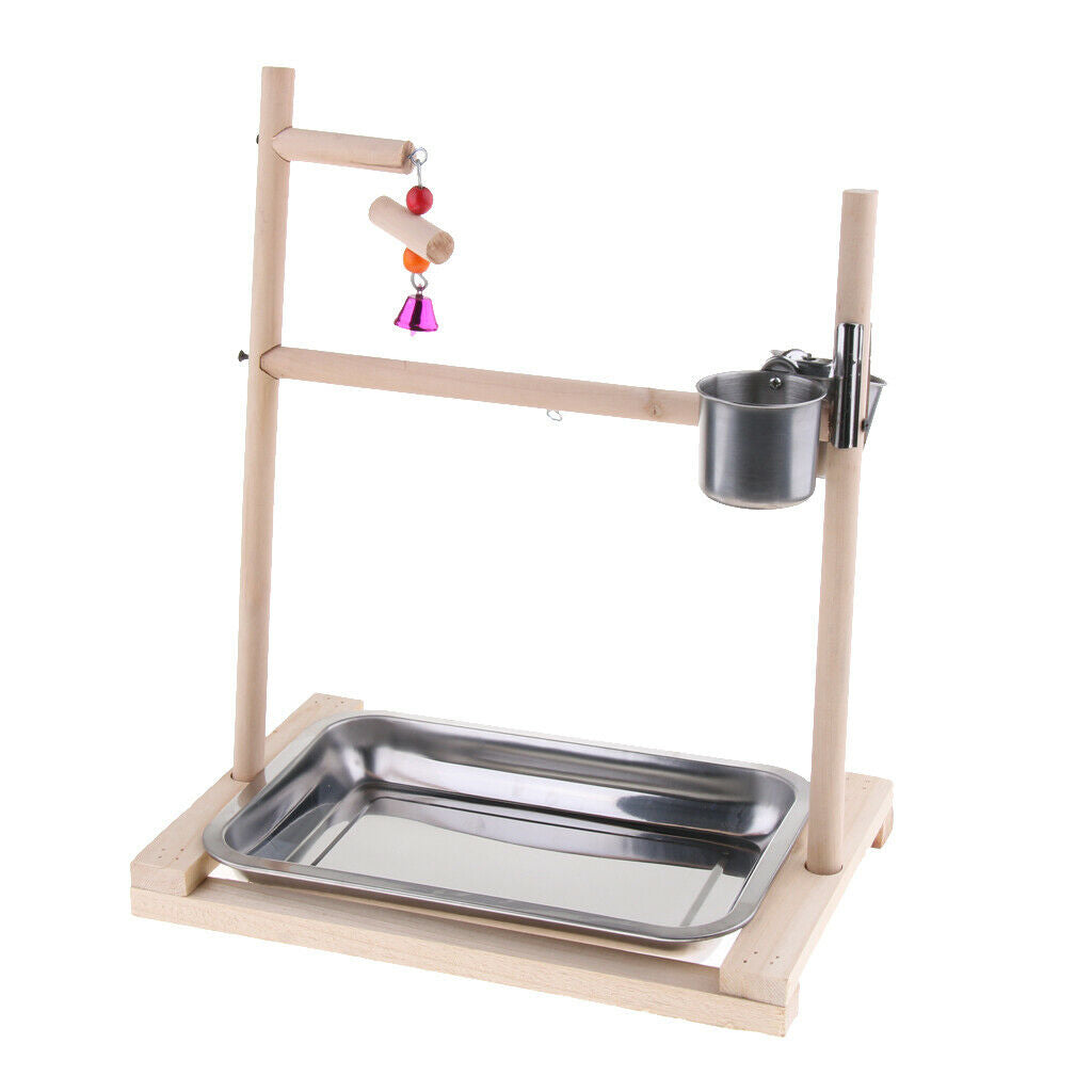 Parrot Playstand Bird Playground Perch Gym Training Stand Toys with Feeder