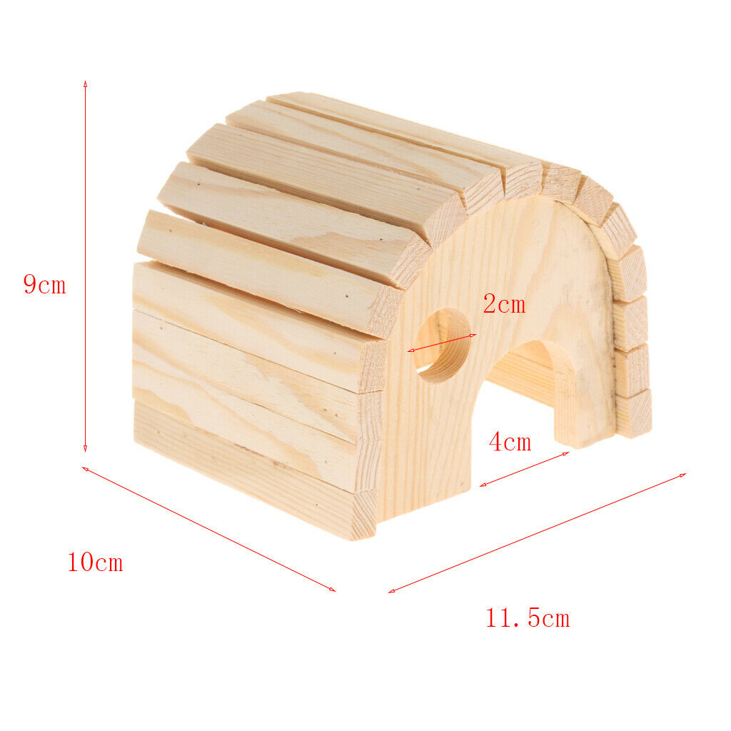 Hamster House Small Animals Hideout, Pet Mini Hut,Hamster Cages, Wood Hamster