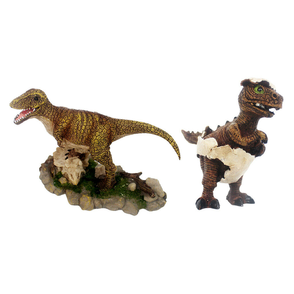2 x Reptile Habitat Decor Turtle Hideouts Cave Aquarium Fish Tank Ornament -
