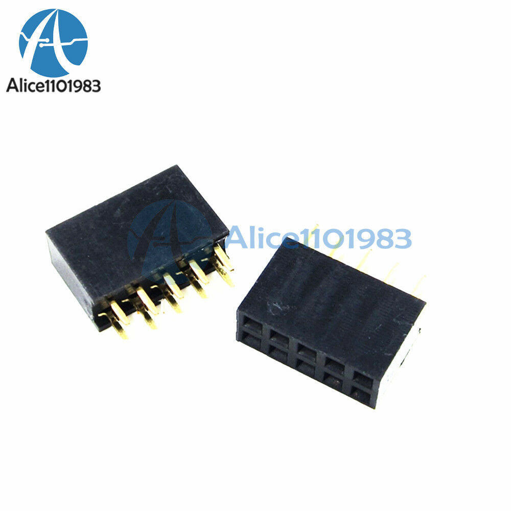 20PCS 2x5 10Pin 2.54mm Double Row Female Straight Header Pitch Socket Pin Strip