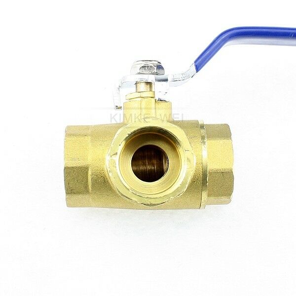 3/4" Brass 3 Way Ball Valve Full L-Port FemaleThread for Water, Oil, Gas New