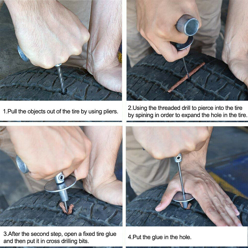 35 lot Tubeless Tire Repair Kit Emergency Universal Fix Punctures Home