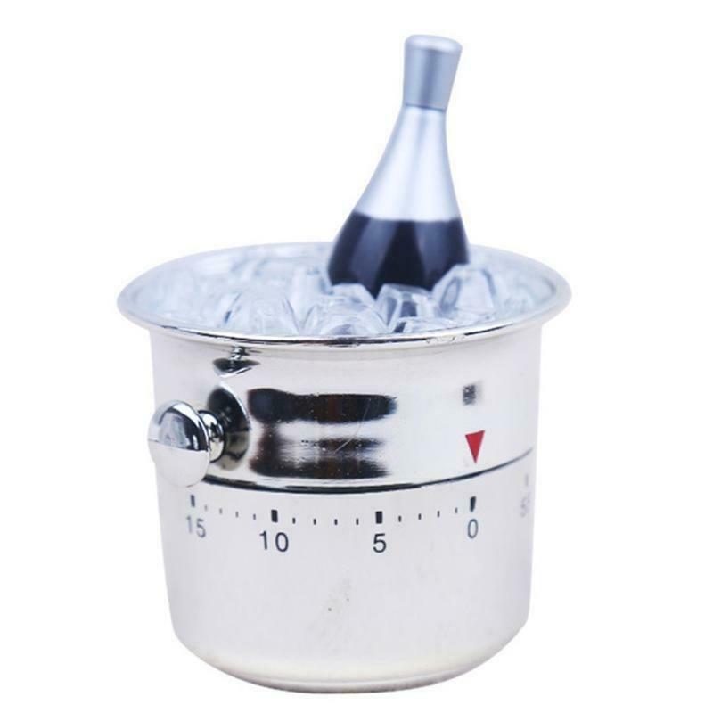 Ice Bucket Shaped Kitchen Timer 60 Minutes Mechanical Wind-Up Time Reminder Tool