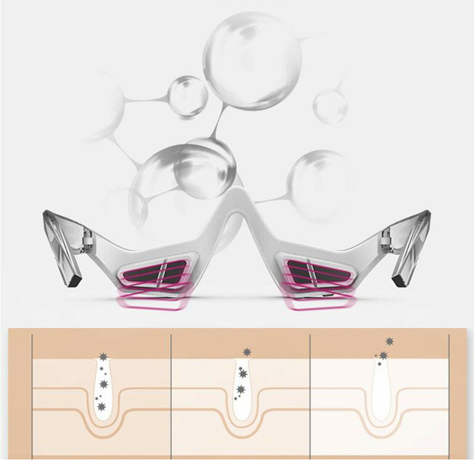 Sonic Vibration Eye Massager Rechargeable for Relieve Eye Strain Puffiness