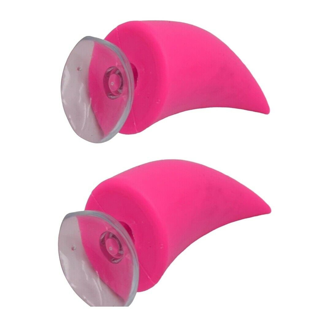 2x Car Motocross Motorcycle Helmet Devil's Horn Decoration w/ Sucker Pink