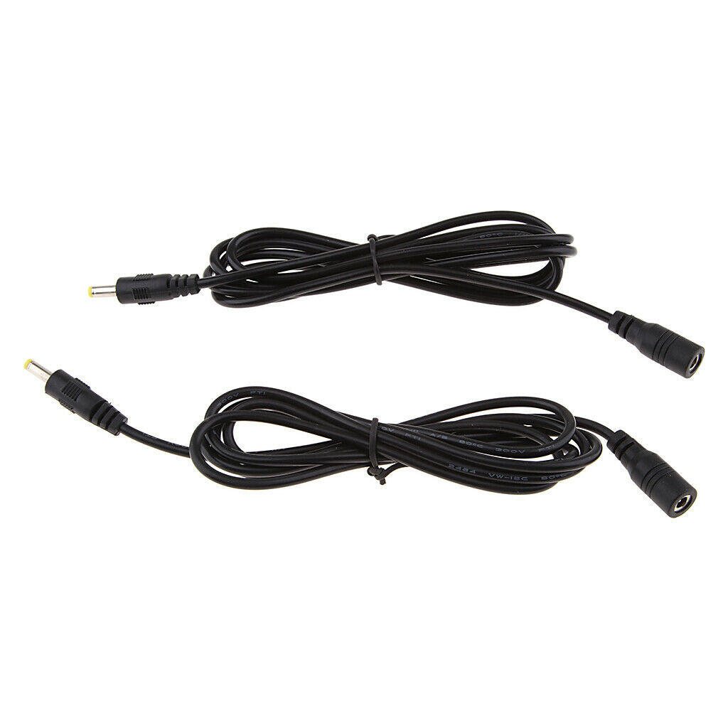 2x DC Power Extension Cable 4.0x1.7mm Female to Male Plug Cable Plug Adapter