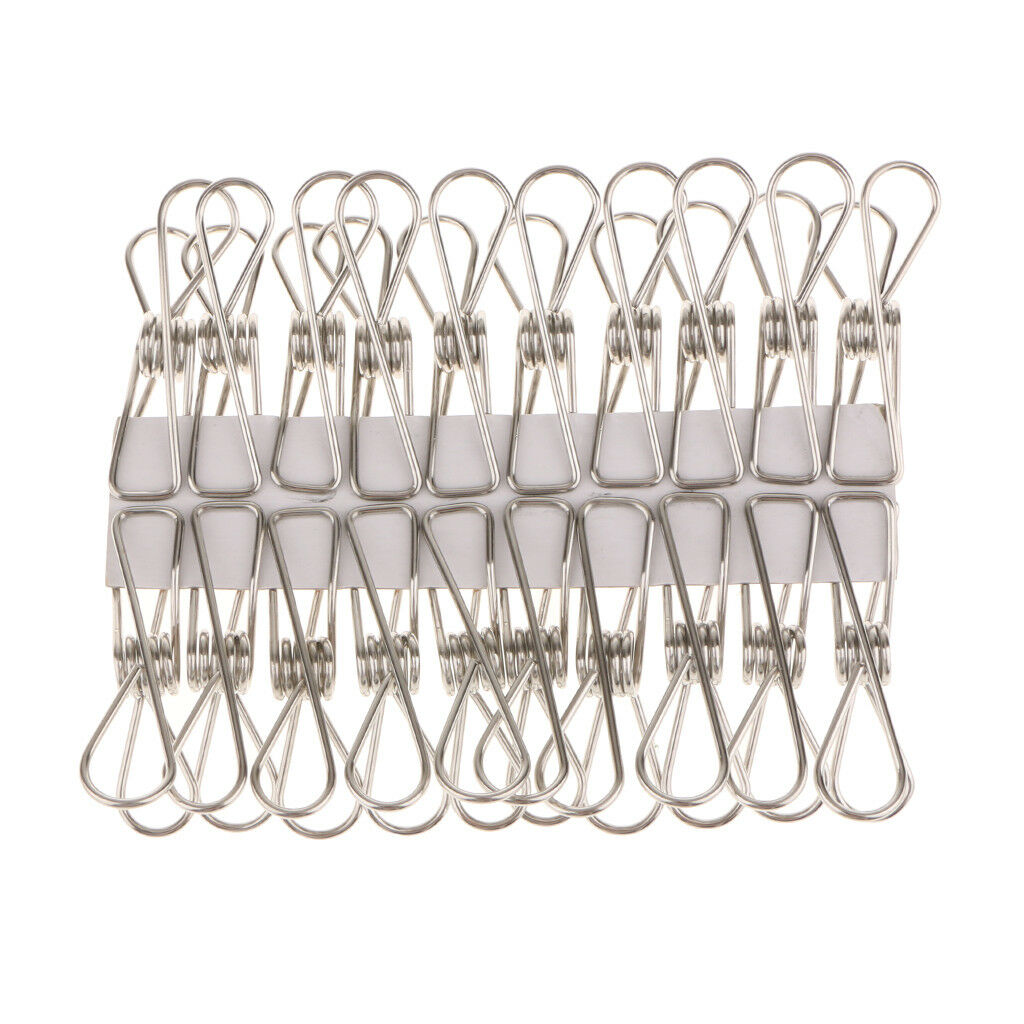 20pcs Stainless Steel Wire Pegs Utility Clips Photo Paper Organize Clips