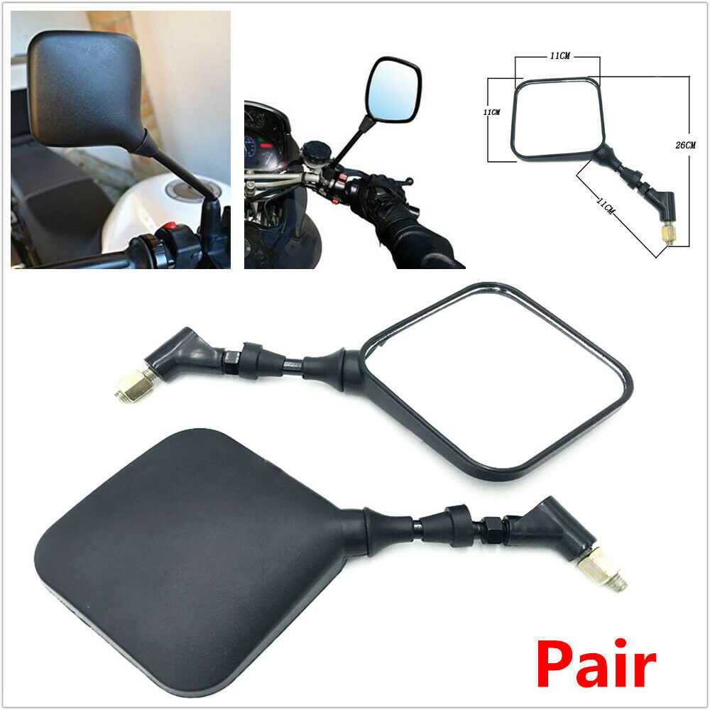 2x Motorcycle Bikes Rearview Side Mirror Scooter Large field of view 8mm Thread