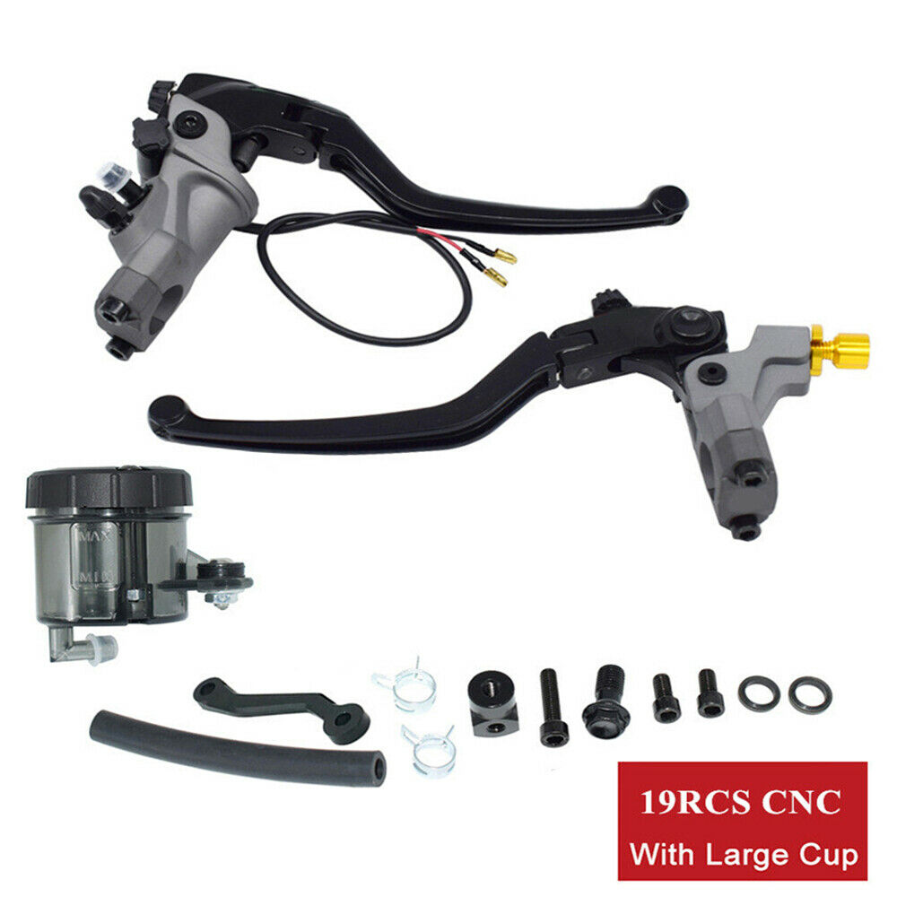 For 22mm Motorcycle Handlebar Brake Master Cylinder Cable Clutch Lever Universal