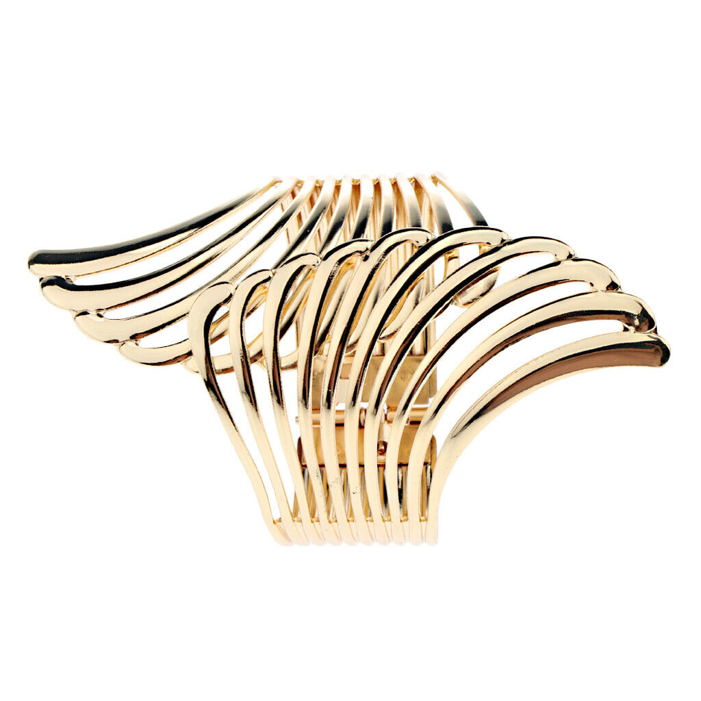 Fashion Women Angel Wing Open Cuff Wide Bangle Bracelet Party Jewelry Gift
