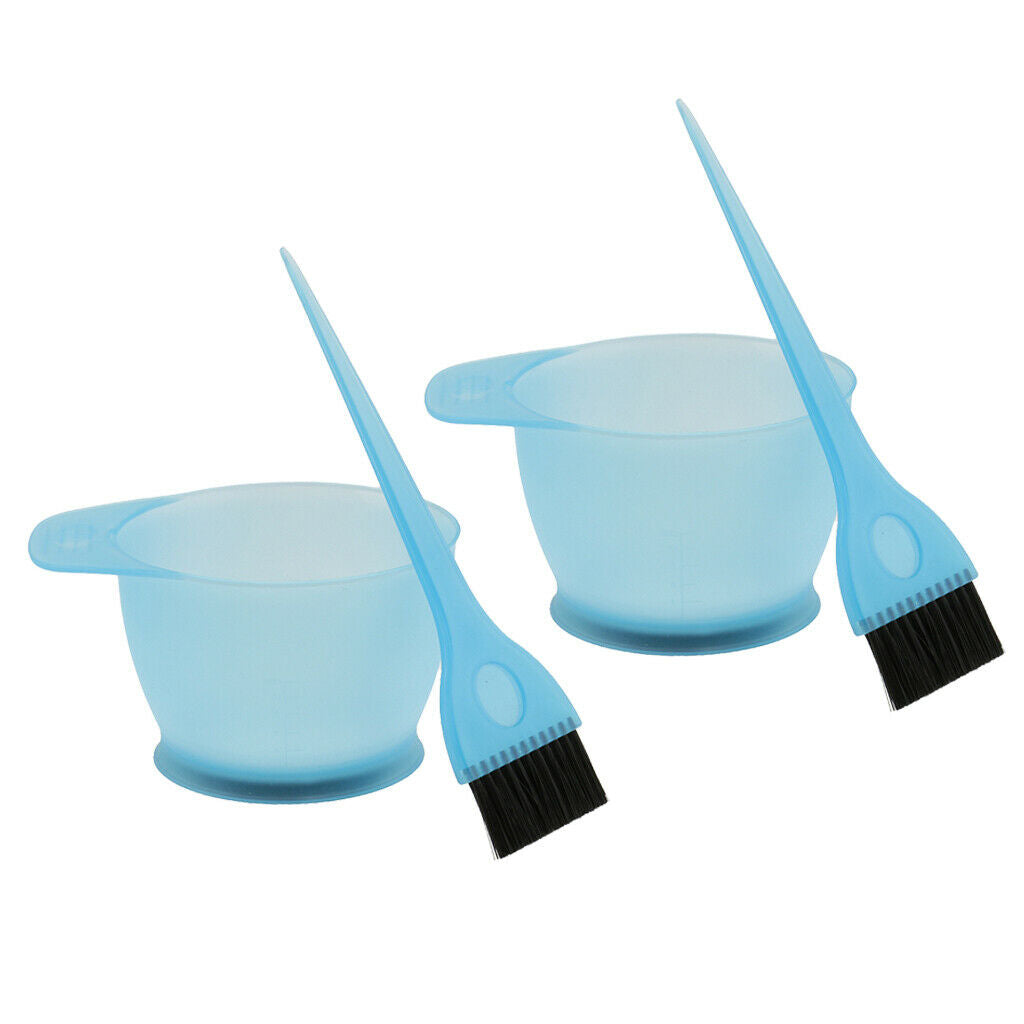 ABS Professional Salon Hair Colouring Tint Brush and Bowl Tool Kit - 2 Sets