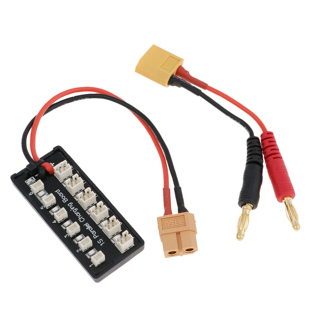 3.7V JST-PH 2.0 Parallel 1S Lipo Battery Balance Charging Board XT60 Adapter