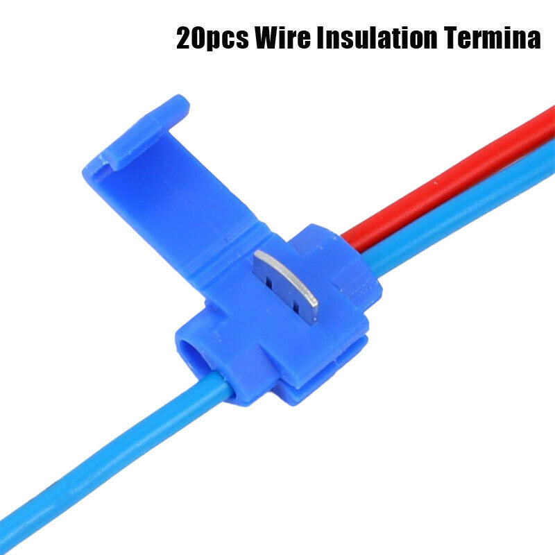 20PCS Wire Connector Lock Snap Without Breaking Cable Insulated TerminalsW GEDF