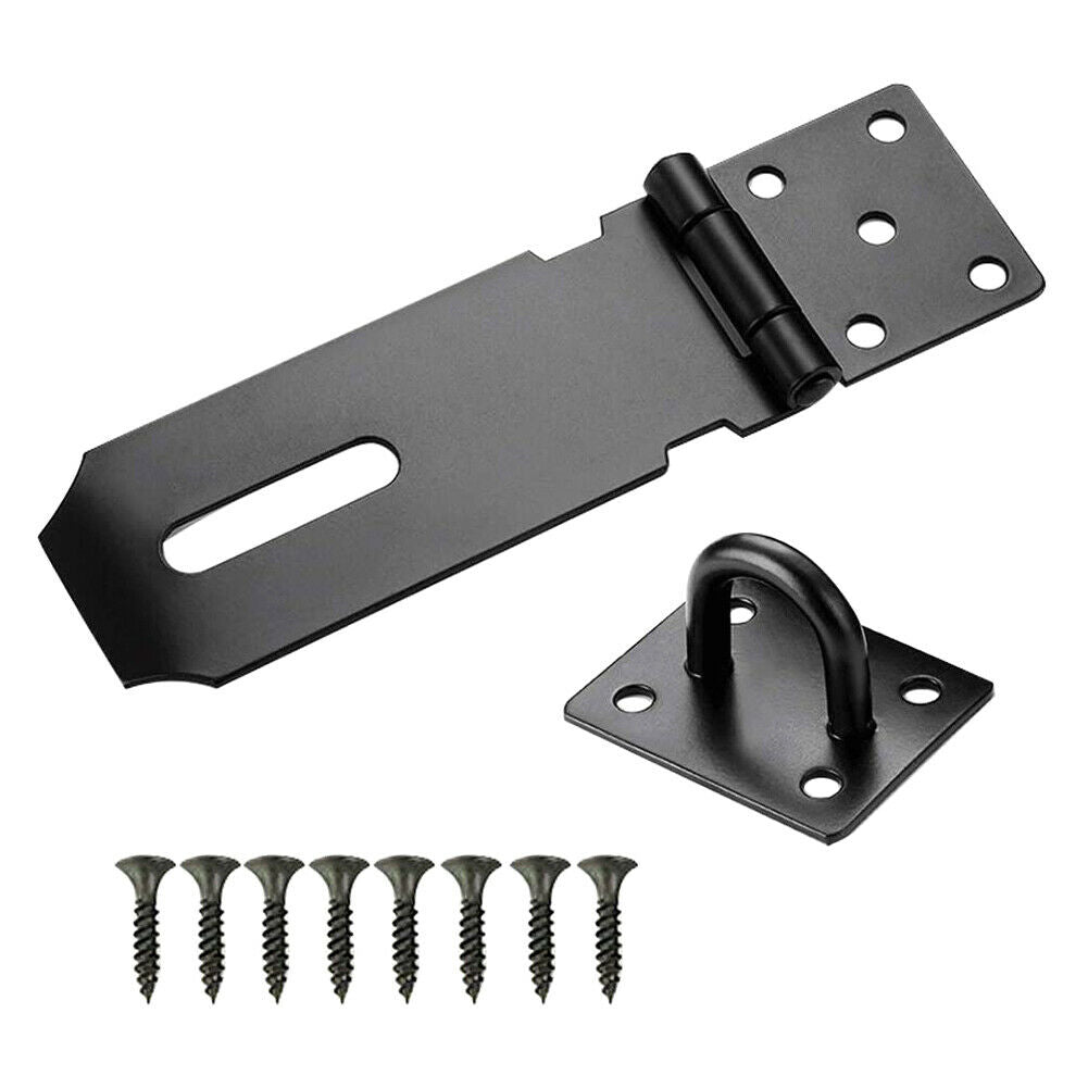 Stainless Steel Black Padlock Hasp Accessories Anti-theft Door Lock Padlock HN