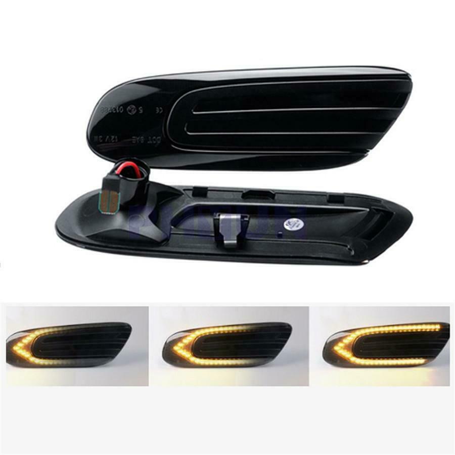 For Mini Cooper 2014-17 F55 F56 F57 Dynamic Flowing LED Side Indicator Lights 2x