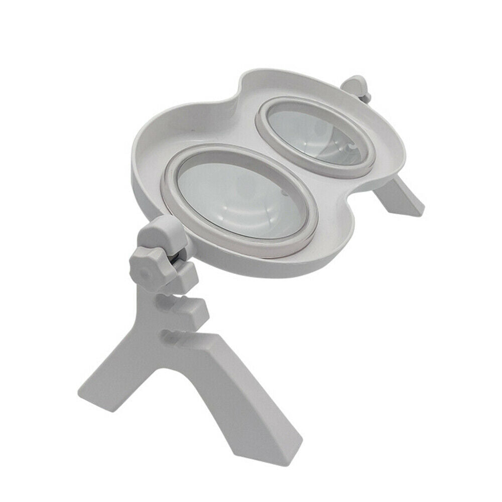 Elevated Pet Dog Cat Bowls Double Pet Feeders Adjustable Food Water Bowl