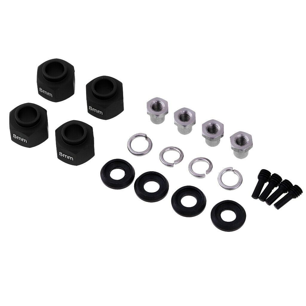 8mm Wheel Hex Combine Longer Coupler for  TRX4 1/10 RC Crawler Black