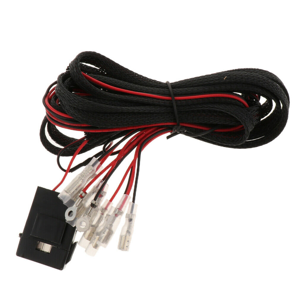 Universal Headlight LED or CCFL Light Bar Angel Eyes Wiring Harness Kit - Fade