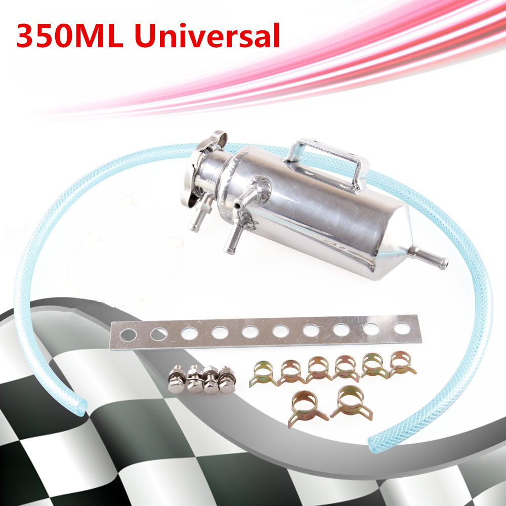 350ml Car Overflow Catch Tank Radiator Coolant Bottle Header Aluminum Reservoir