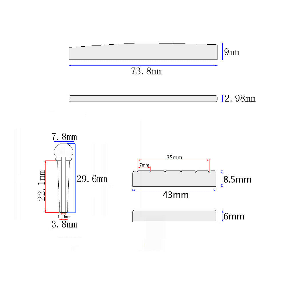Easel Nut And Nut Set Acoustic Spare Part