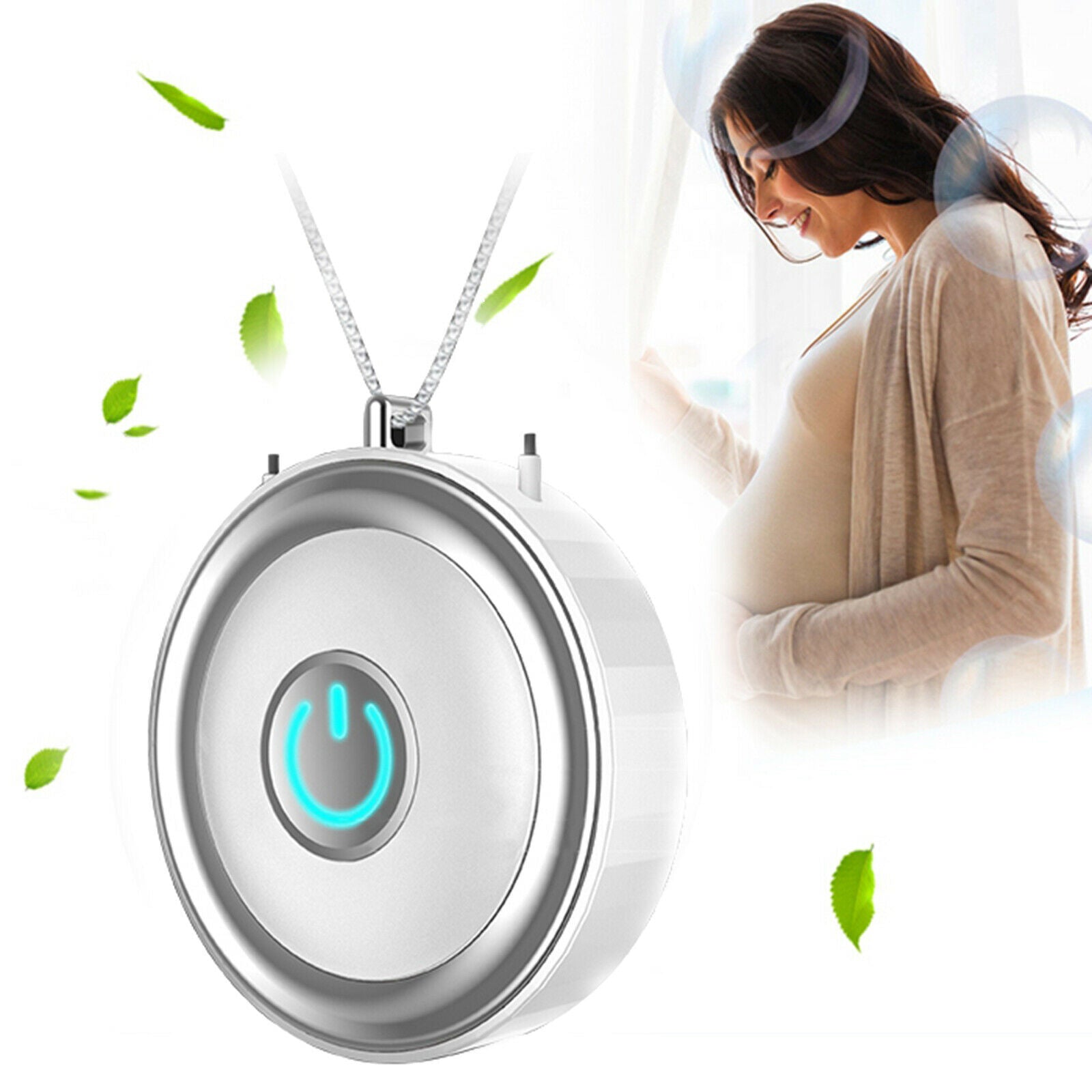 Mini Portable Wearable Air Freshner Personal Ion Air Freshener White