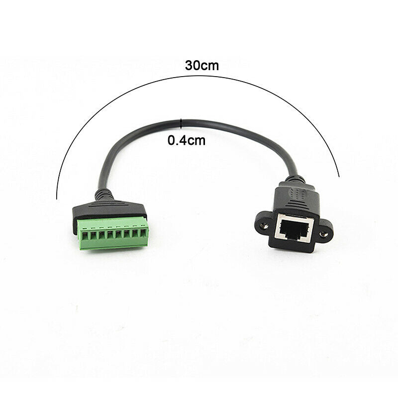 1pcs RJ45 female cable RJ45 8p8c plug to 8 pin terminal RJ45 to terminal .l8