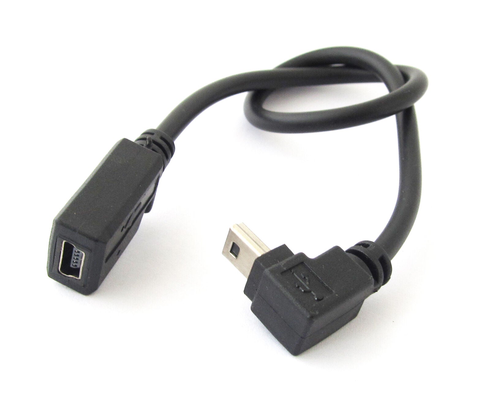 2pcs Mini 5pin USB Male To Female Down direction Angle 90 degree USB Adapter New