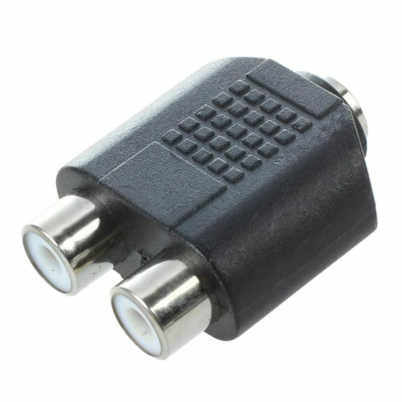 3.5mm Female Jack to Dual RCA Female Phono Adapter Connector A2Z7Z7