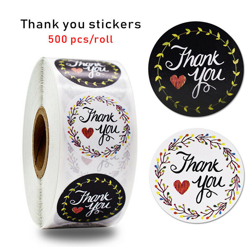 500 Pcs Thank You Stickers Seal Labels Scrapbooking Envelopes Seal Sticke.l8