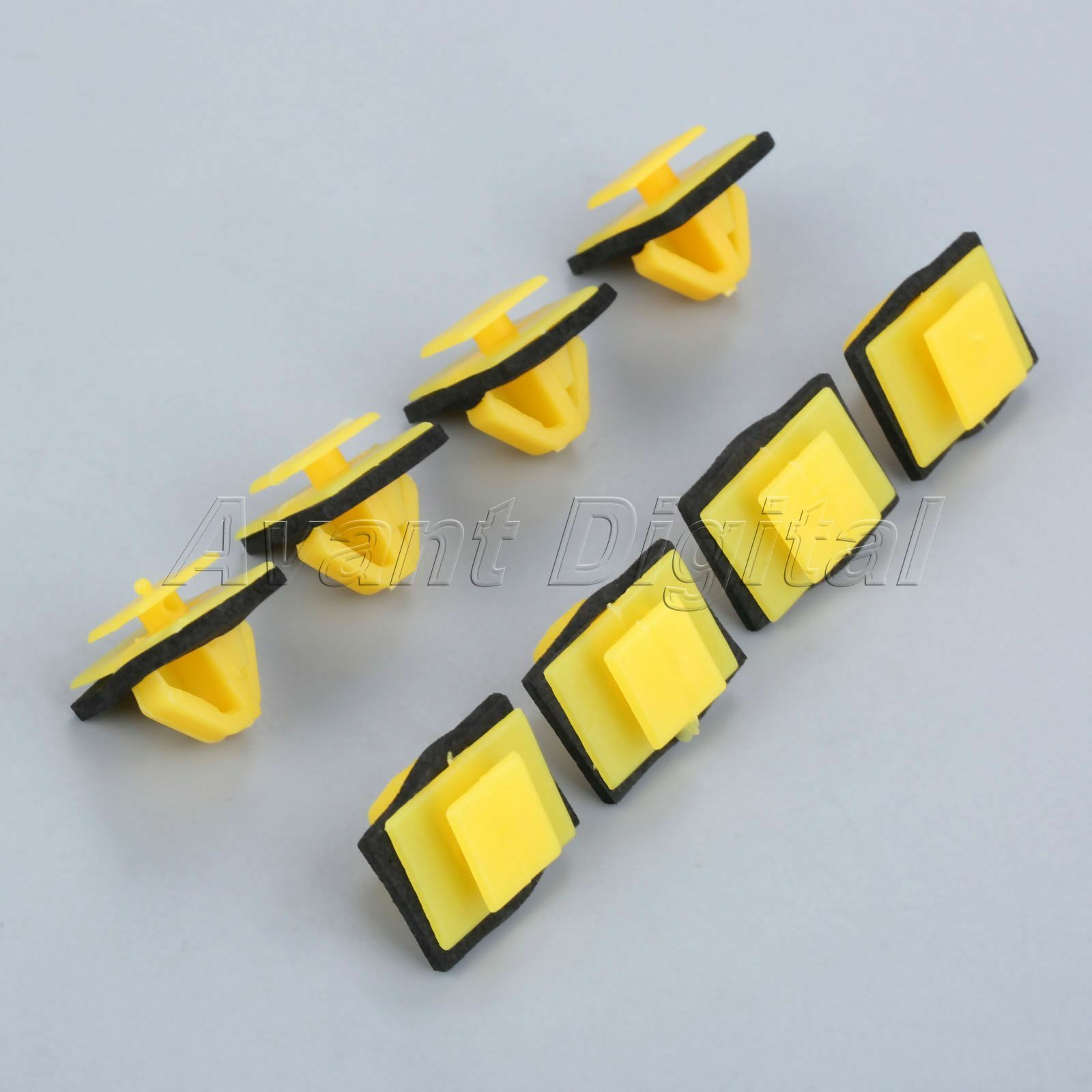 50PC D184 Auto Car Clips Fastener Door Guard Plate Wheel Clip Plastic Yellow
