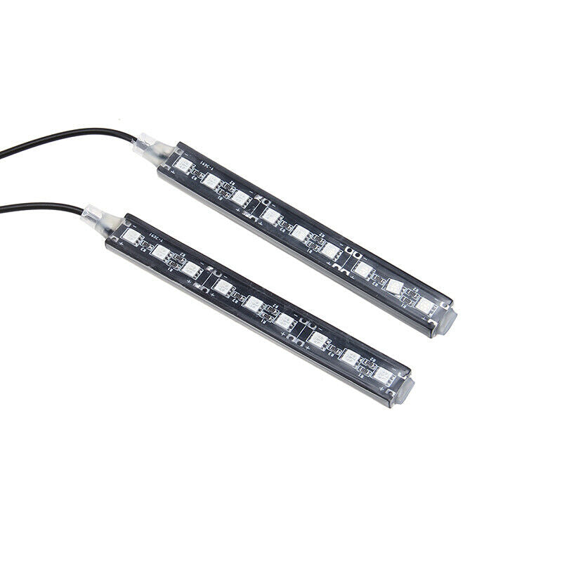 12V Blue Light Car 9 LED Interior Floor Decorative Atmosphere Light Lamp Strip