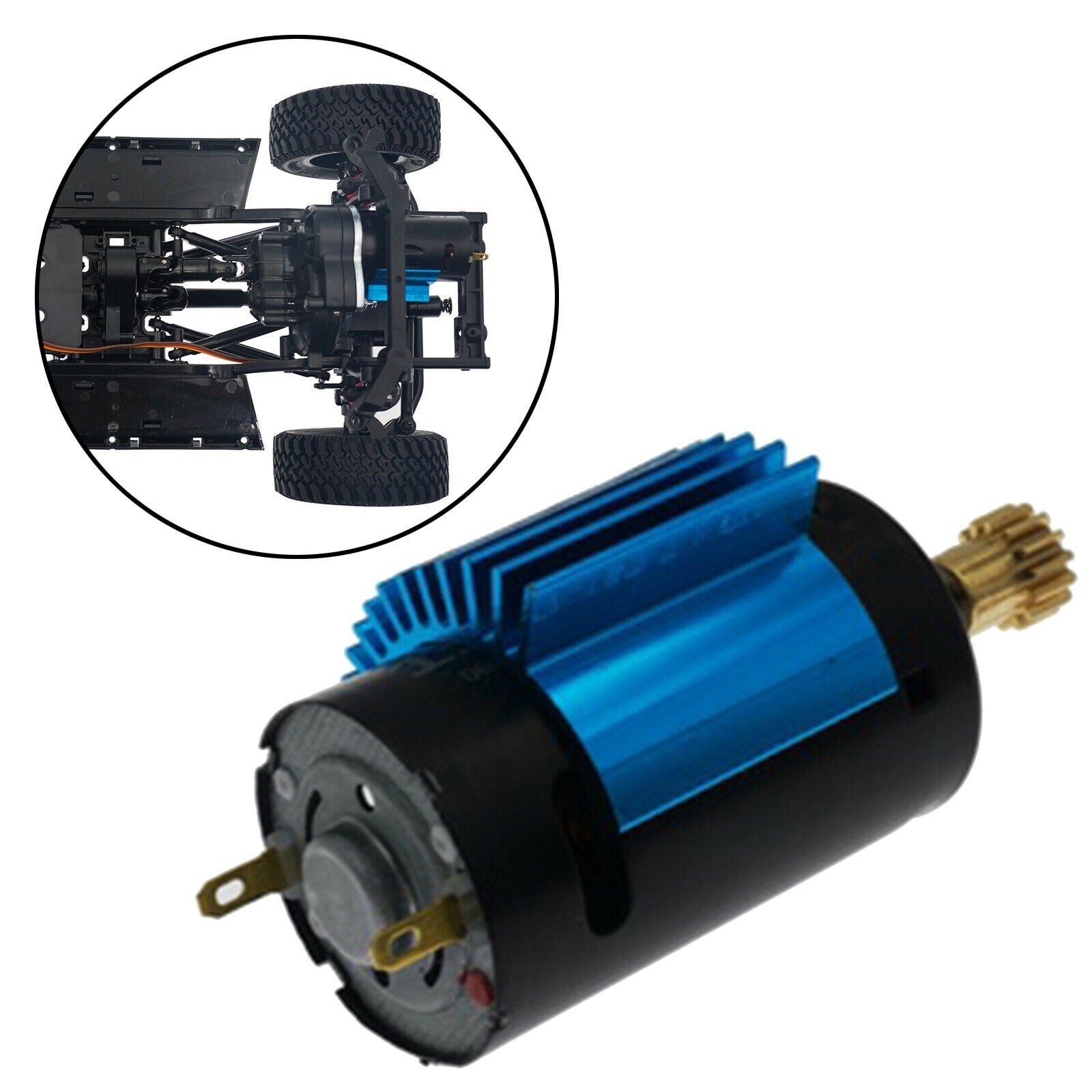 RC Car Spare Parts 390 Motor with Gear Heatsink for MN86 MN86K MN86KS Upgrades