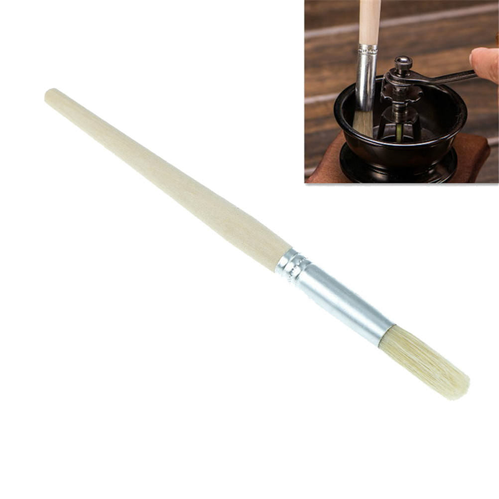 Wooden Handle Coffee Grinder Cleaning Brush Wood Handle & Natural Bristle.l8