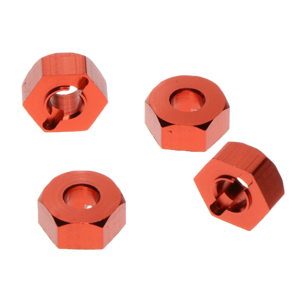 4pcs 1/18 Upgraded Accessories Wheel Hex Hub Adapter for RC Car Red