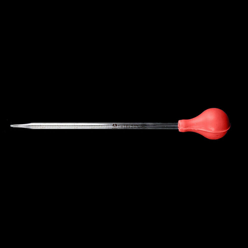 Rubber Head Glass Dropper 5ml Graduated Scale Line Transfer Pipettes Lab Tool