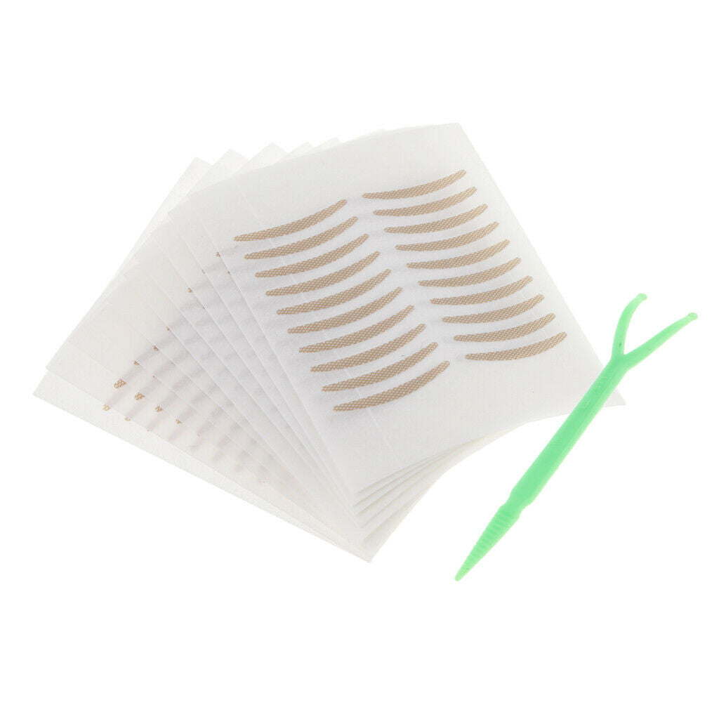 200Pcs Breathable Invisible Fiber Lace Double Eyelid Lift Strips Tape Adhesive