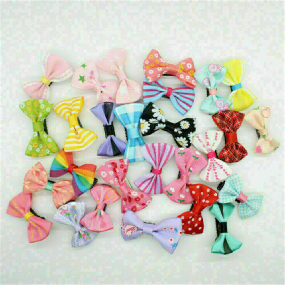 40x Bow Hair Clips Baby Newborn Infant Kids Girls Ponytail Bow Hairpins Lots