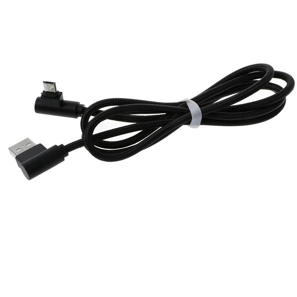 Metal Winding Micro USB Charging & Data Cable For Android Devices Black black