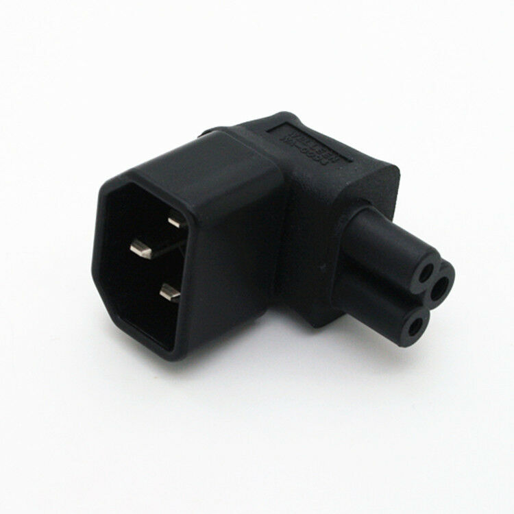 1PCS IEC320 C5 Receptacle C14 Adapter 10A 250V 90 Degree Angle Power Adapter
