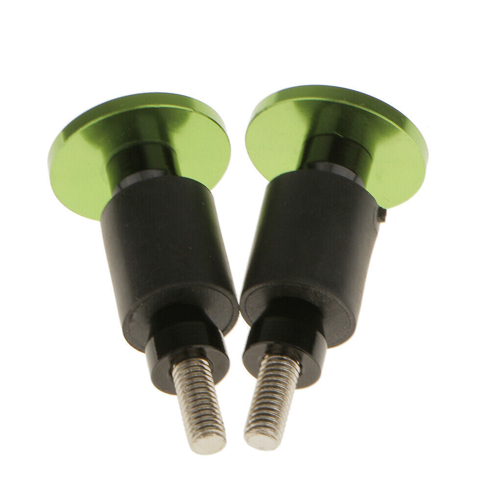 7/8" CNC Motorcycle Streetbike Handlebar Cap Hand Grips Bar Ends Plugs Green