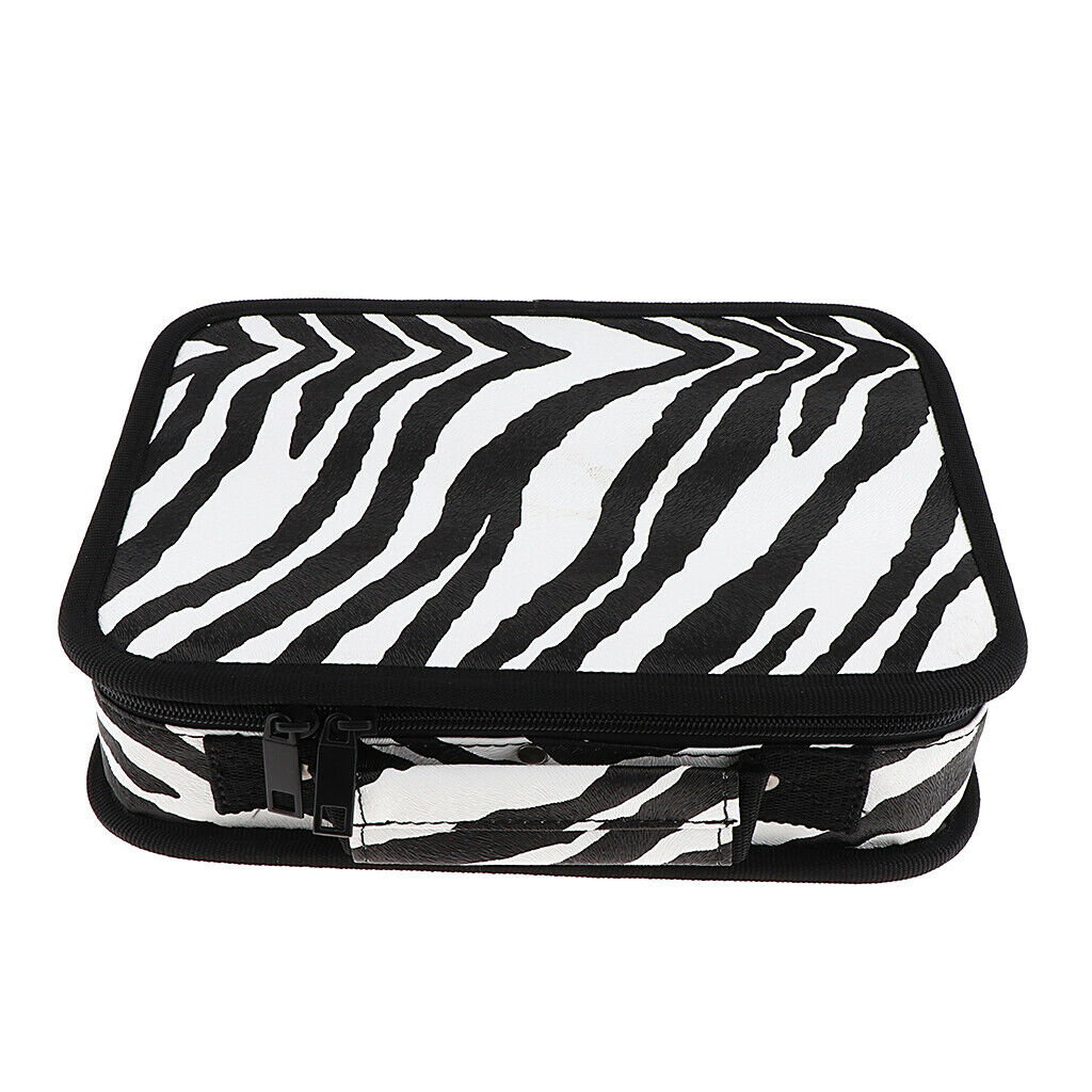 1 Piece PU Leather Handy Travel Cosmetic Bags, Makeup Box Beauty Brush Train