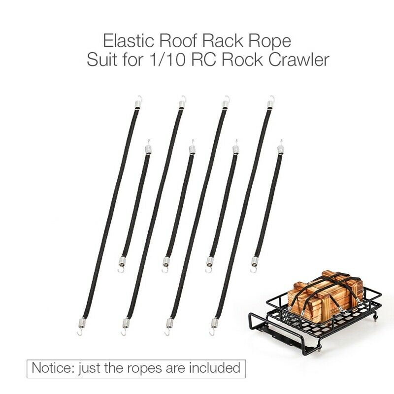 8Pcs Elastic Roof Rack Rope Luggage Cords for 1/10 RC Rock Cler Truck Axial SCE8
