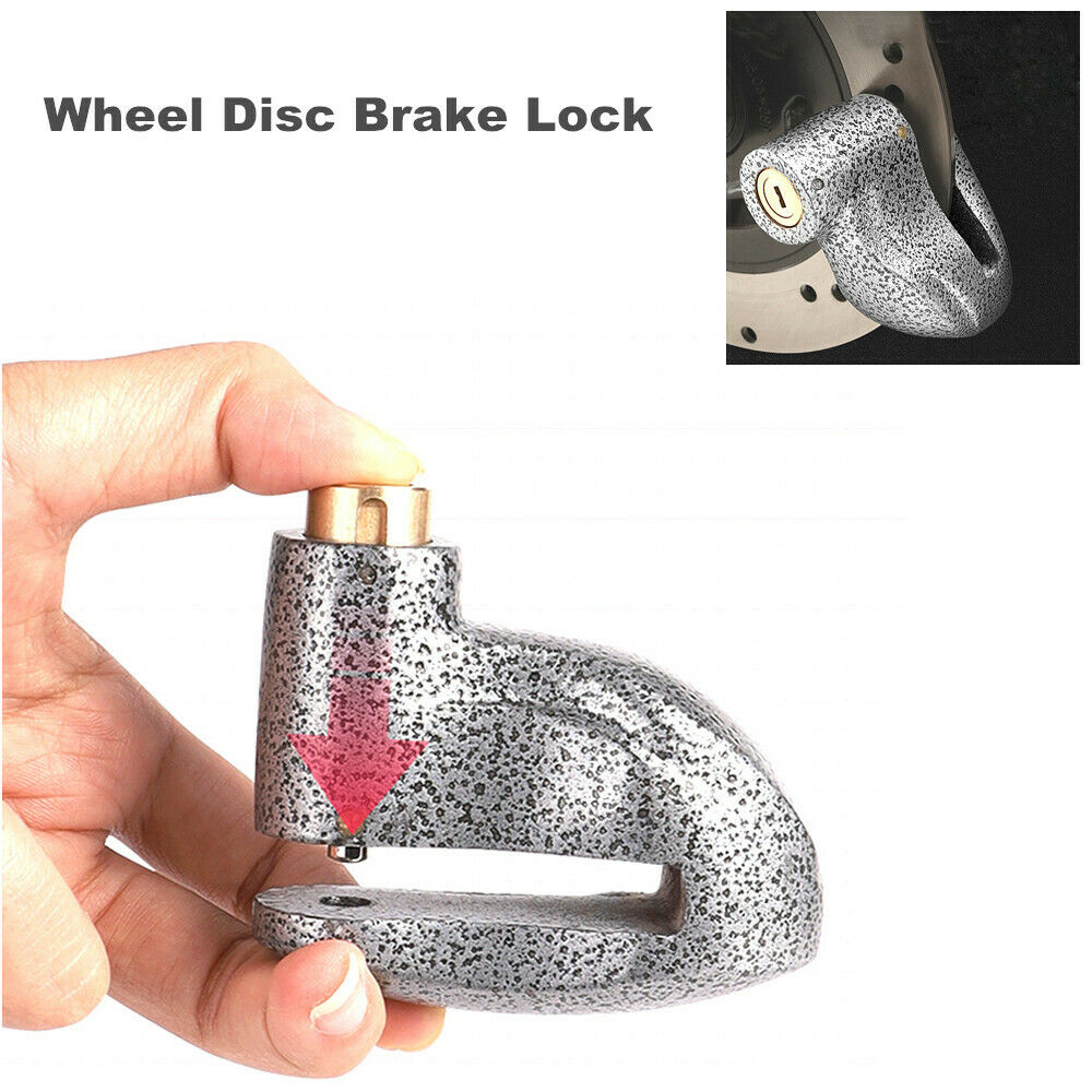 Press Type Anti Theft Wheel Disc Brake Lock For Motorcycle Scooter Bicycle Bikes
