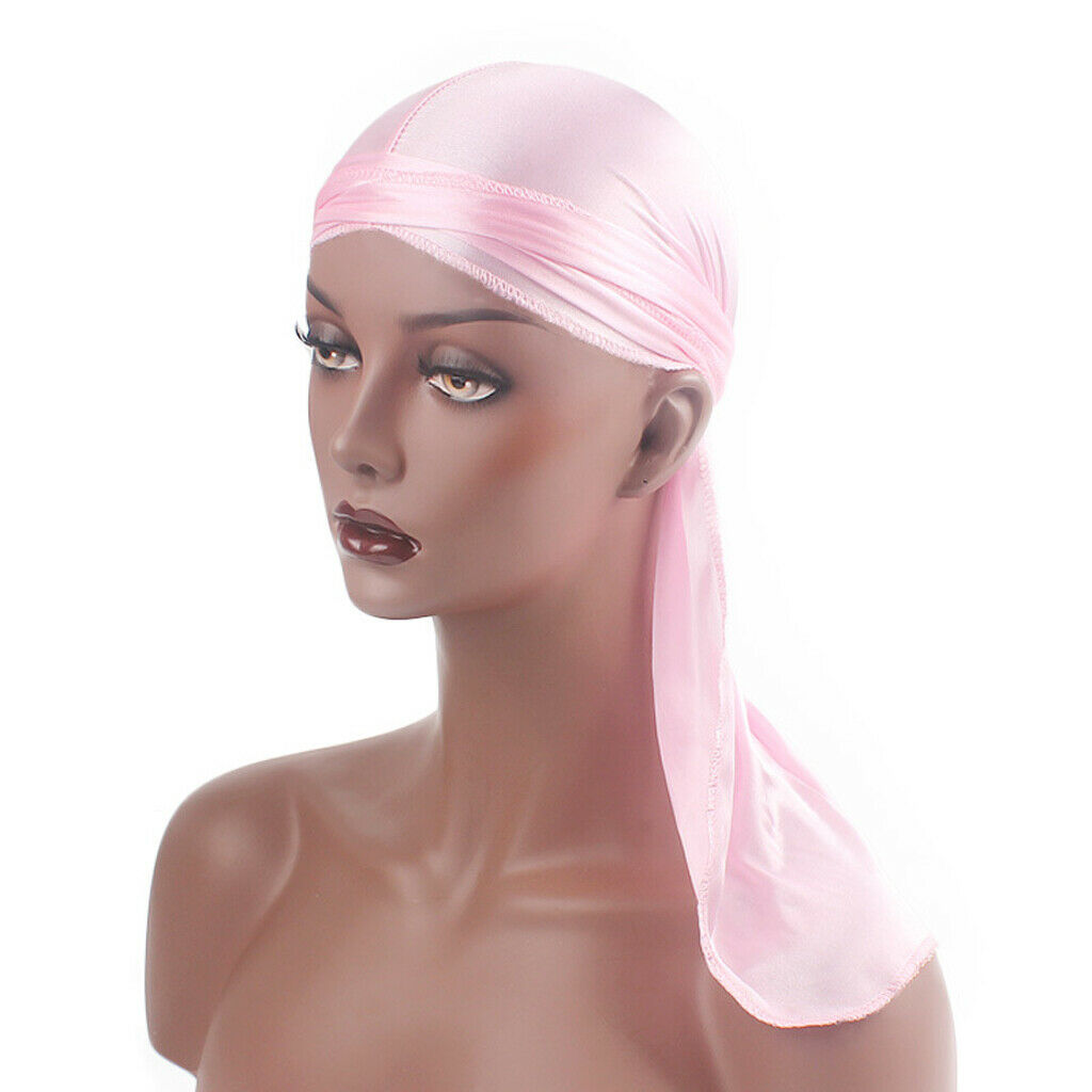 Durag   Headwrap Hair Loss Headscarf Muslim Turban Beanie Headwear Pink