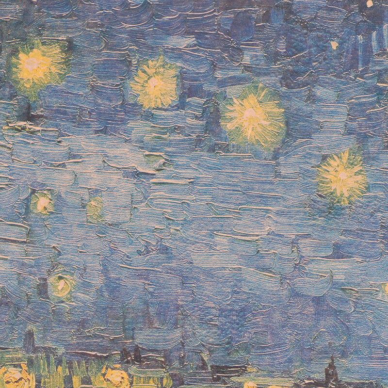 Starry Night on the Rhone River bar retro poster decor painting wall stic.l8
