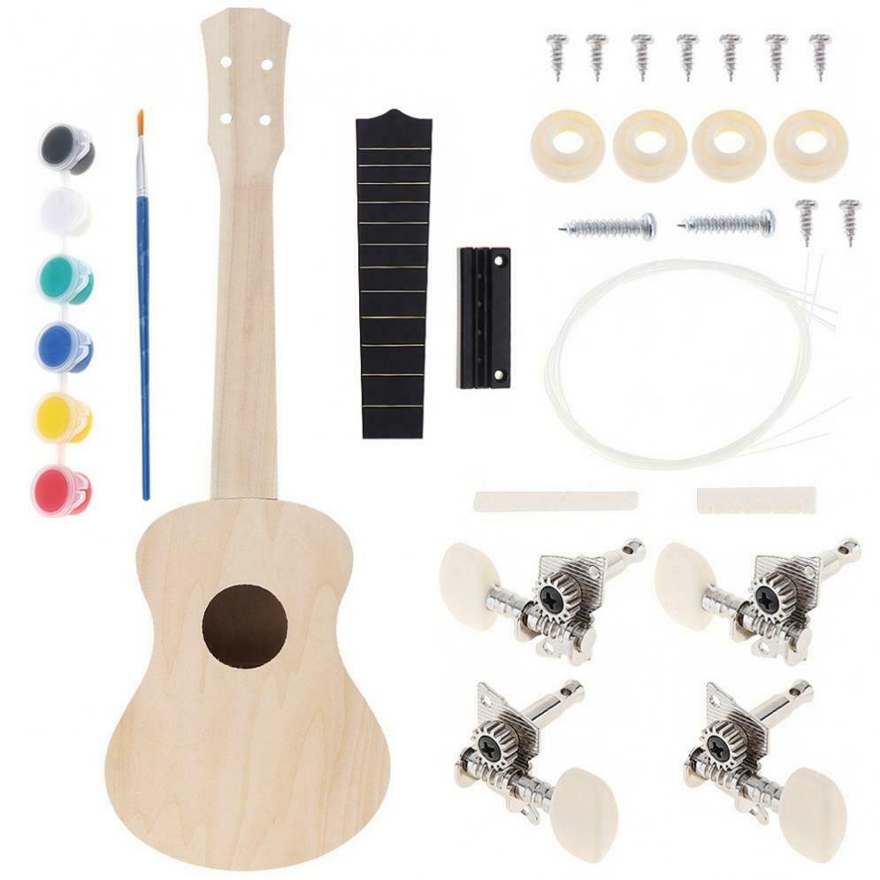 Ukulele DIY Kit Soprano Hawaii Guitar Handwork Parents-Child Painting Campaign