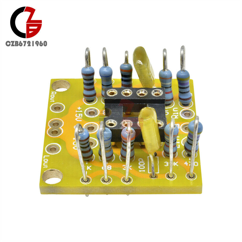 Dual OP Amp Preamp DC Amplification Empty Board for NE5532 OPA2134 OPA2604 AD826