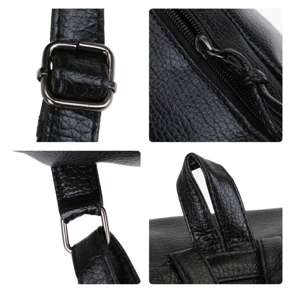 Leisure PU Leather Multi-Function Women Travel Backpack Schoolbag @