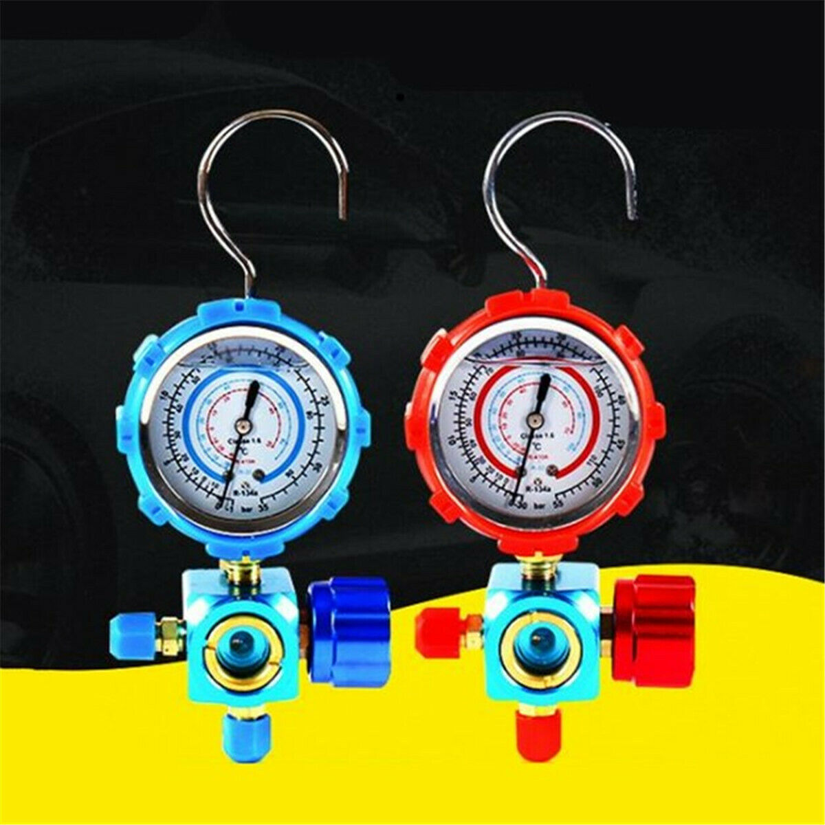 R410a R134a Digital Manifold Gauge Set HVAC A/C Refrigeration Charging Kit L/H